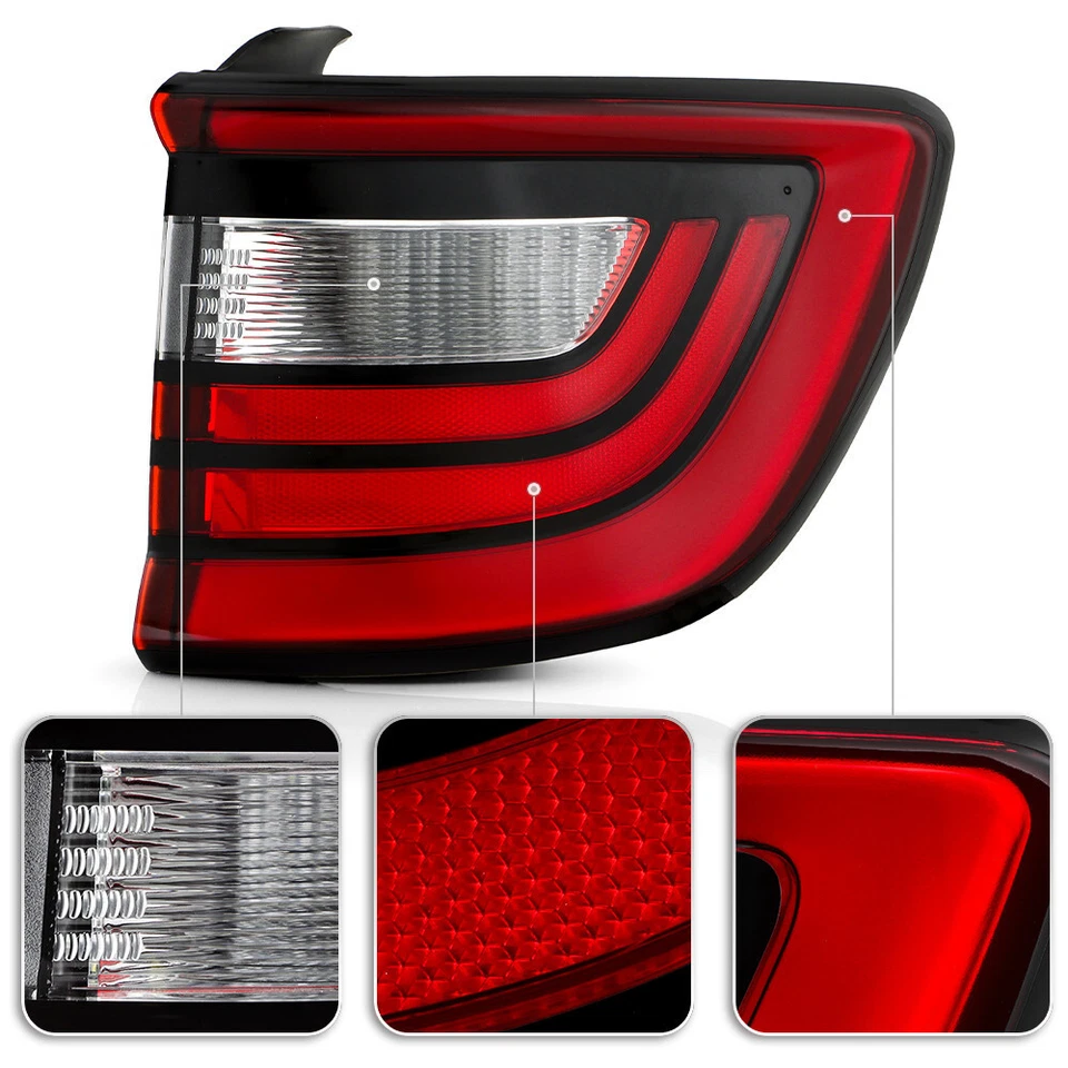 Для 2014-2025 Dodge Durango полный светодиодный задний фонарь стоп-сигнал внешняя пассажирская сторона - Изображение 2 из 4