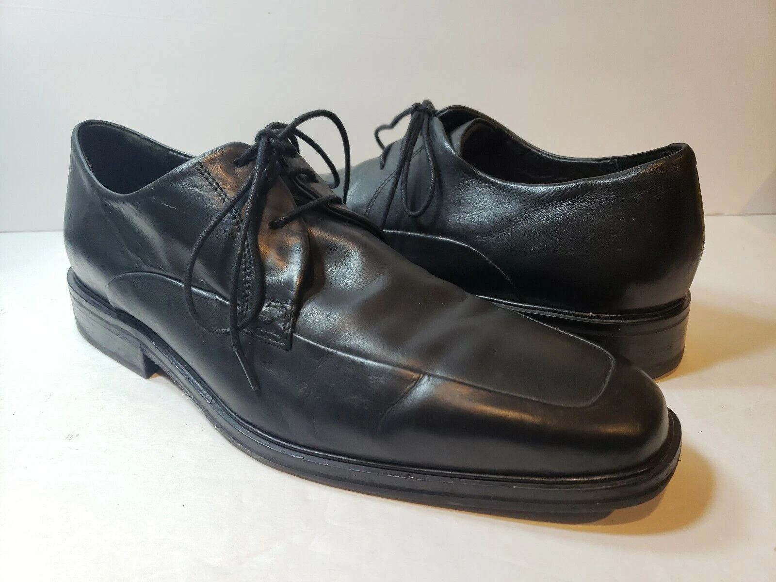 Oxford abito uomo Cole Haan NikeAir C09423 in pelle nera con punta a grembiule taglia 8 5M