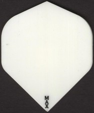 All White POWER MAX Dart Flights: 150 Microns Thick: 3 per set