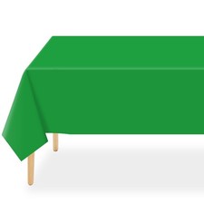 Green Disposable Tablecloths 2 Pack, 54 x 108 Inch for Rectangle Tables