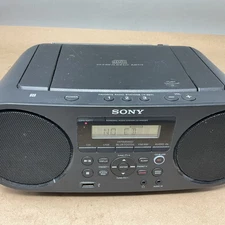 SONY ZS-RS60BT AM/FM/CD/MP3/USB Bluetooth Stereo Boombox Tested.