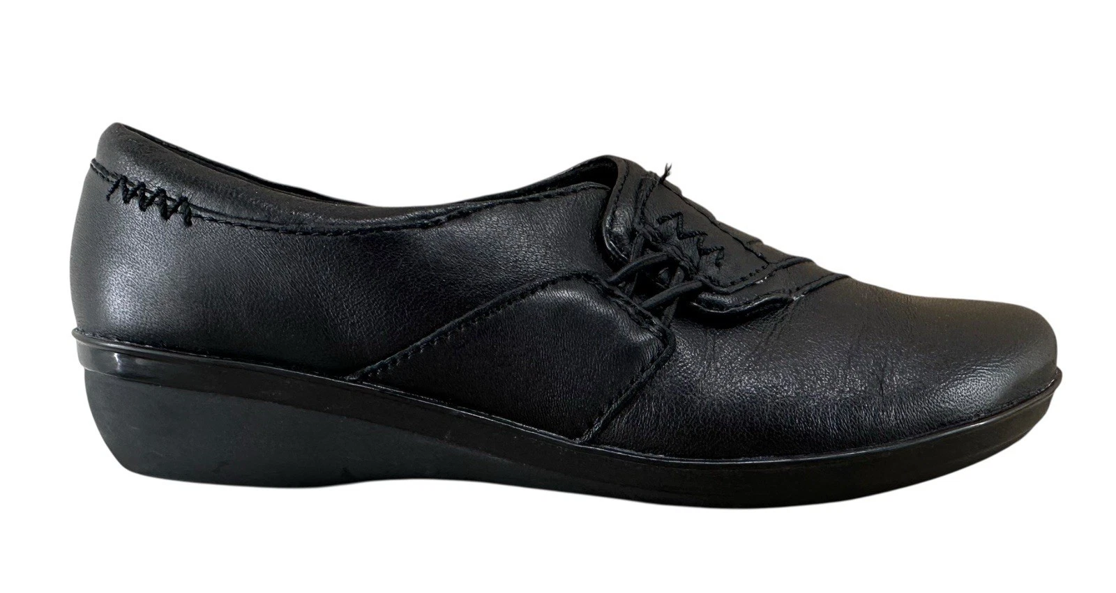 Mocassini donna Clarks Everlay Iris comodi in pelle nera taglia 6 M
