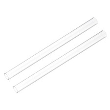 2pcs Rigid Round Clear Tubing 15mm 9/16" ID x 18mm 3/4" OD x 1Ft 305mm Length