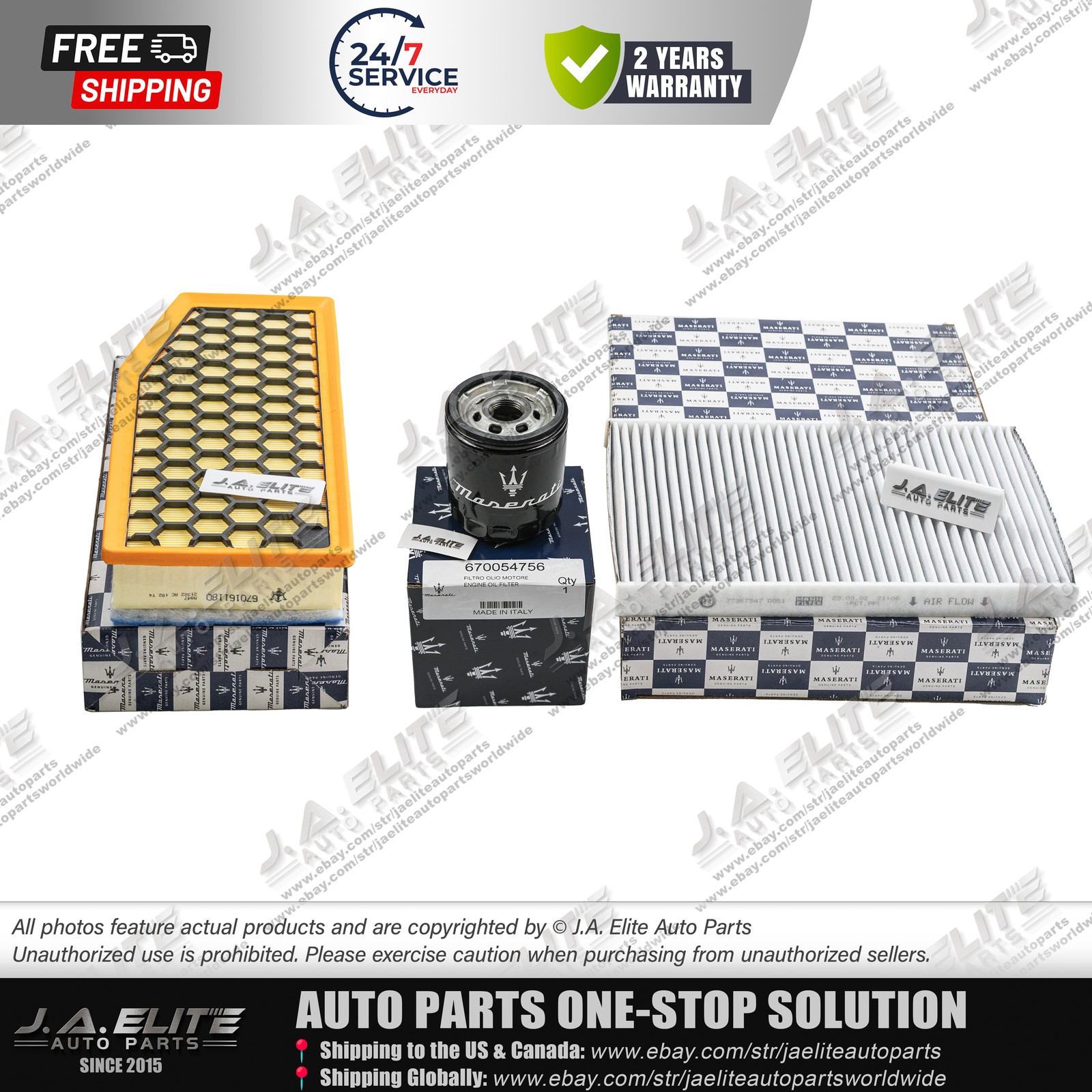 3pcs Oil & Air & Pollen Filter for Maserati Grecale 2.0 (2023+)
