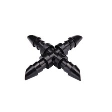 Raindrip R399ct Plastic Black 50 Psi Drip Irrigation Barbed Cross 14 In.