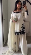 INDIAN SALWAR KAMEEZ PAKISTANI WEDDING PARTY DRESS WEAR BOLLYWOOD SUIT SHARARA