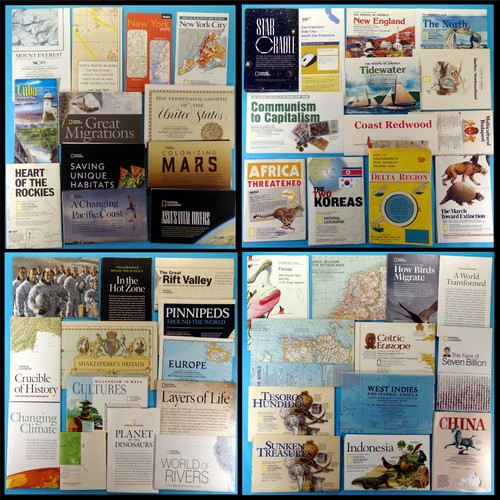 50 MAPS: World Map Collection Vintage/Modern Lot National Geographic Travel Road