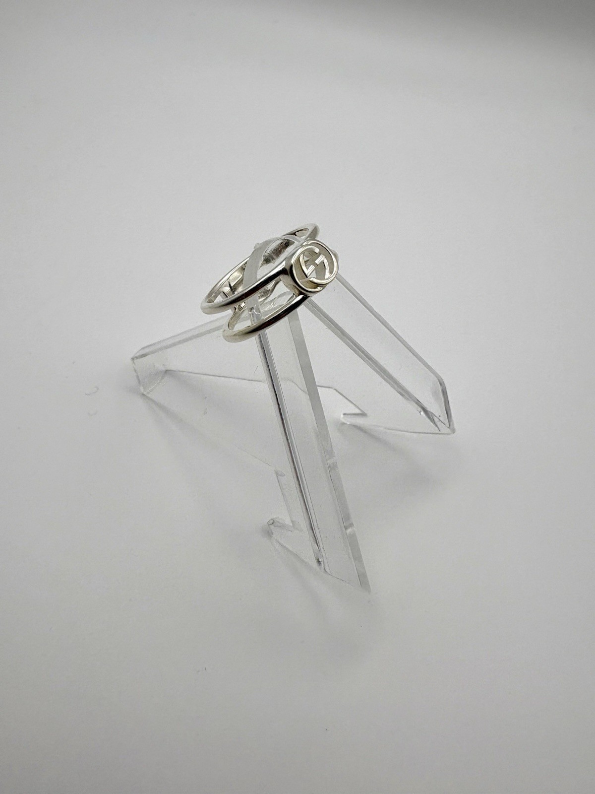 Authentic Gucci Ring Interlocking G 6mm Sterling … - image 2