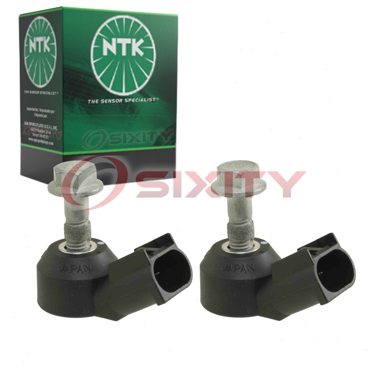 2 pc NGK NTK Ignition Knock Detonation Sensors for 2007 Chevrolet Silverado am