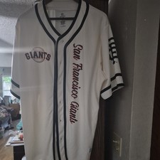 San Francisco Giants Button Up Jersey Mens Size XL White Shirt Brand Dynasty.