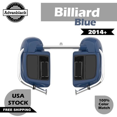 Advanblack Billiard Blue Lower Vented Fairing Fits Harley Davidson Touring 2014+