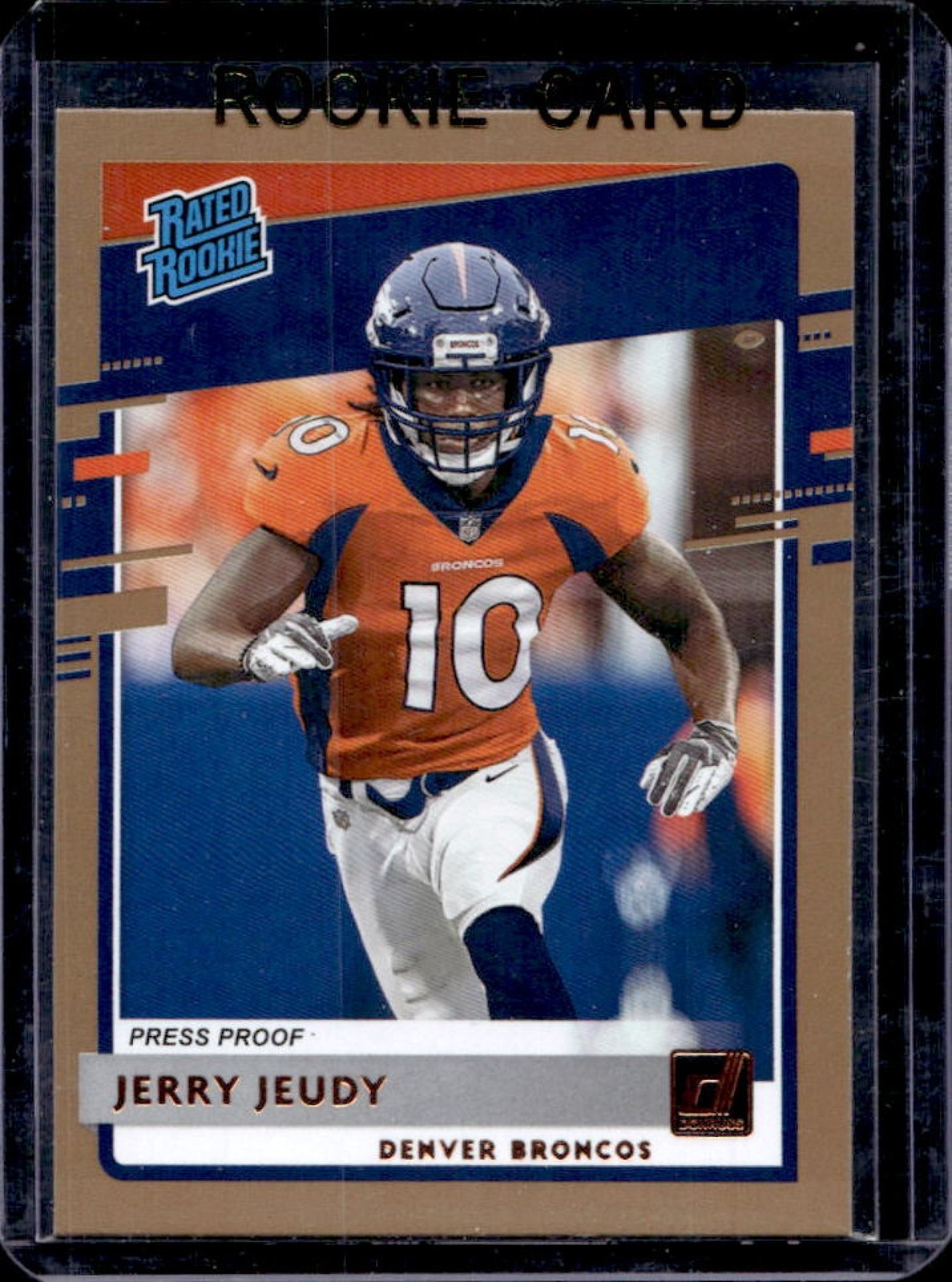 2020 Donruss Jerry Jeudy Press Proof Bronze Rookie RC #307 Broncos