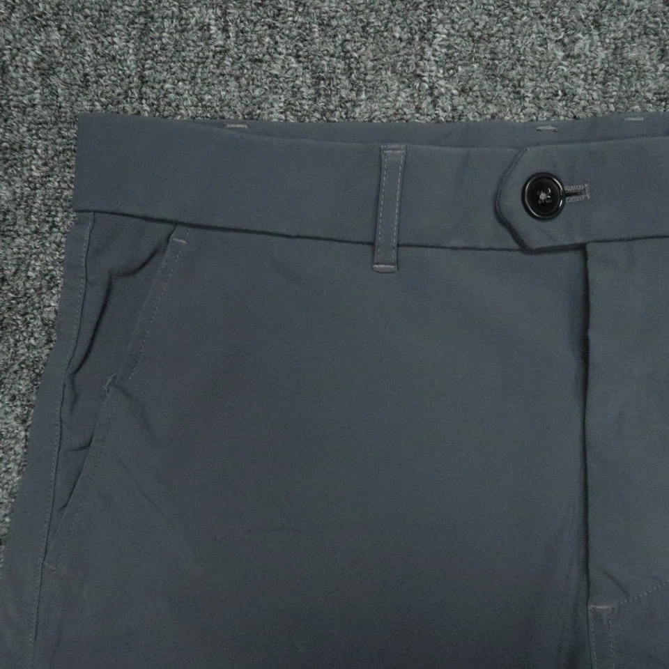 Pantalones Cortos Greyson Para Hombre 32 Azul Gris Montauk Performance Elastizados Golf Chino Foto 2 de 4