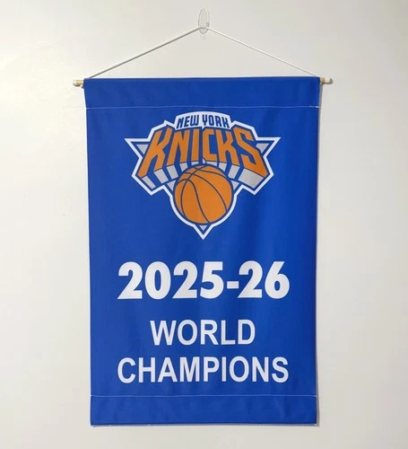 New York  2026 NBA Championship Banner - 24"x36" Fabric - product listing photo