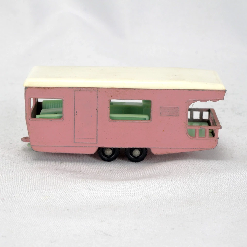 Remolque vintage Lesney Matchbox rosa caravana Nº23 SIN CAJA Foto 2 de 4