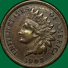 1908-S Indian Head Cent Choice Extremely Fine XF+ Coin, Cleaning #39933
