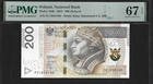 Poland 200 Zlotych 2021 PMG 67 EPQ UNC P#189b King Sigismund I Series FC — photo 1