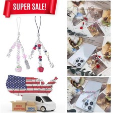 Charming Y2K Accessories - 2 Strawberry  Butterfly Phone Charms for Gifting