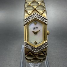 Citizen Elegance Watch Women 14mm MOP Dial Gold Tone 5421-S65670 New Battery BC