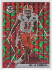 #245 2020 Panini Mosaic REACTIVE GREEN Isaiah Simmons RC Arizona Cardinals