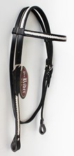 Horse Show Saddle Tack Rodeo Bridle Western Leather Headstall 7851H