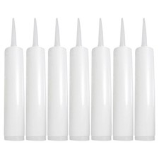 7pcs Plastic Empty Caulking Tubes Refillable Sealant Caulk Tubes 300 ml Size