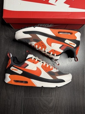 Nike Air Max 90 Drift Phantom Smoke Grey Safety Orange FB2877-004 Herren UK 10,5