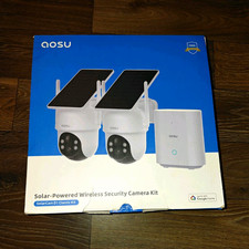 aosu SolarCam D1 Classic Kit Solar Powered Wireless Wi-Fi 2-Cam Outdoor 1080p