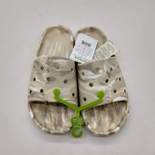 Crocs Classic Marbled Slide Sandals Womens 8 Mens 6 Beige Tie Dye 211211-2Y3