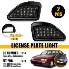 2x Luces LED blancas de matrícula para Nissan Altima 1993-01 1993-97 Stanza transparentes