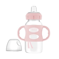 Dr. Brown's Wide-Neck Transitional Sippy Bottle with Silicone Handles 9 oz/270