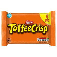 Toffee Crisp Milk Chocolate Bar 4 Pack 124g - from Giant Bradley's Sweet Shop