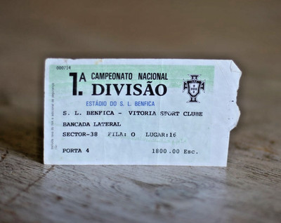 - Football Ticket SL Benfica - Vitoria Sport Clube 1ª Divisão 26/03/95 1994/1995