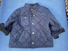 Polo Ralph Lauren Infant Toddler Size 12 Mo Quilted Snap Barn/Chore Jacket Navy