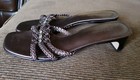 Brighton Size 8.5 Karen Slide Sandals Brown Leather Sole 2" heel — photo 7