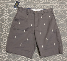Polo Ralph Lauren Men's "All Over Pony" Classic Fit 9" Shorts - Size 35 - Gray