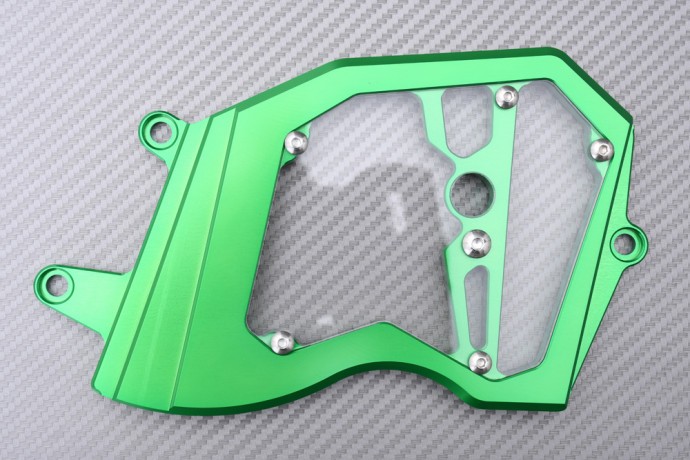 Cache pignon vert pour KAWASAKI ZX6R 636 2024-2025 en aluminium CNC - 2