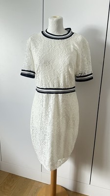 Amisu Spitze - Lochstickerei Stretch Kleid sportlich CasualGr M l 38/40 - Neu