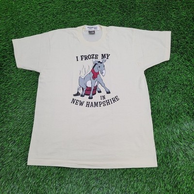 Vintage 1989 Funny Donkey Shirt Large 21x28 New-Hampshire