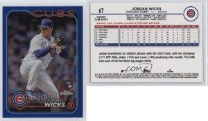 2024 Topps Chrome Blue Refractor /150 Jordan Wicks #67 Rookie RC