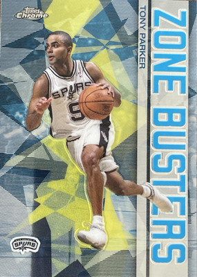 2002-03 Topps Chrome Zone Busters TONY PARKER San Antonio Spurs