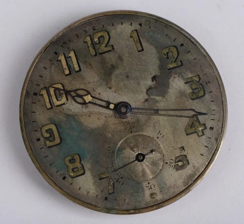 Antique Bulova 17 Jewels Pocket Watch Dial & Movement 39.7mm - Not Working