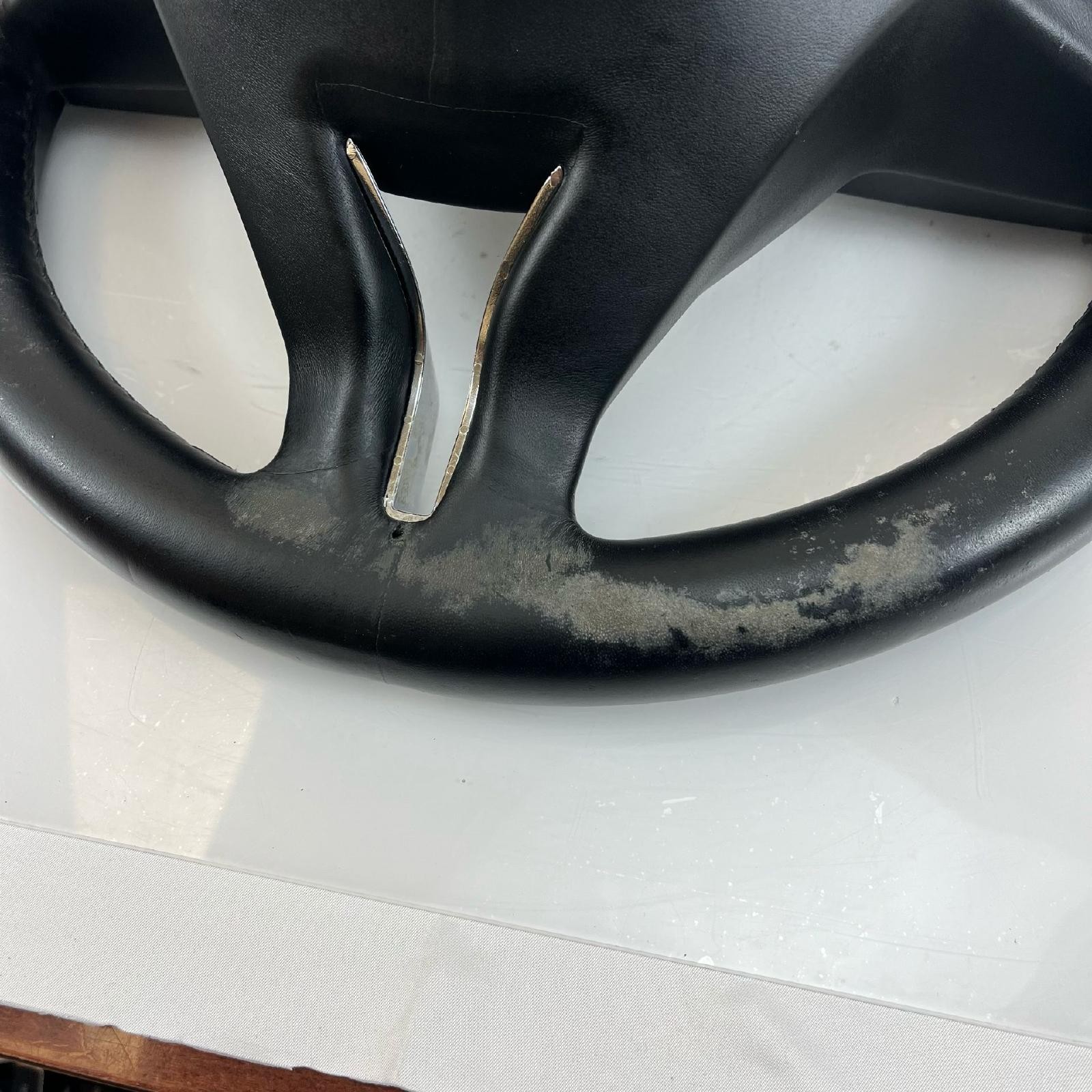 13-16 Maserati Quattroporte Ghibli Steering Wheel Black Leather OEM 1033814XXXC