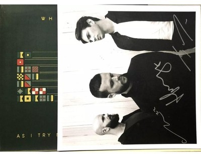  WHITE LIES -  AS I TRY NOT TO FALL APART VINYL+ SIGNED PRINT AUTOGRAPHED