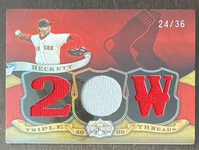 Josh BECKETT 2009 Topps Triple Threads ''20 W'' Jersey Relic #TTR-95 24/36