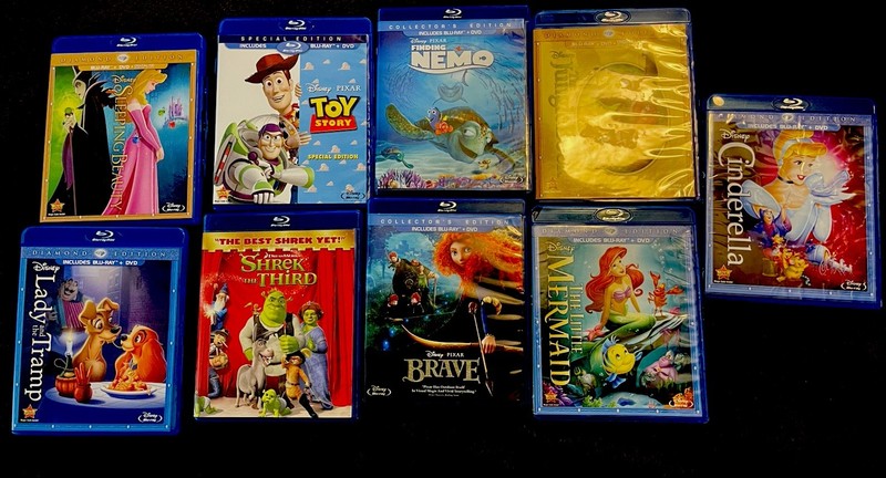 Disney Pixar Blu-ray 9 Movie Lot | Family Favorites  Classics | Great Condition