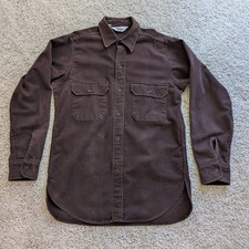 Vtg 80s Woolrich Chamois Cloth Shirt Medium Brown Flannel Usa Made Distressed Vtg 80s Woolrich Chamois Cloth Shirt Medium Brown Flannel Usa Made Distressed