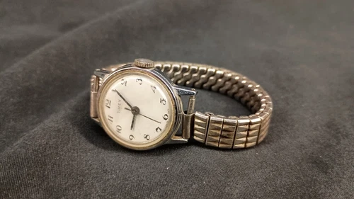 Vintage Timex Wind Up Women's Watch With Speidel 10K WHITE Gold Filled...