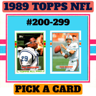 1989 Topps NFL Football Cards #200-299 - Pick A Card - BUY2GET4FREE!