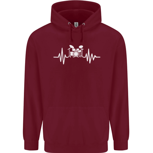Drum Kit Pulse ECG Drum Drummer Drumming Childrens Kids Hoodie - Picture 24 of 68